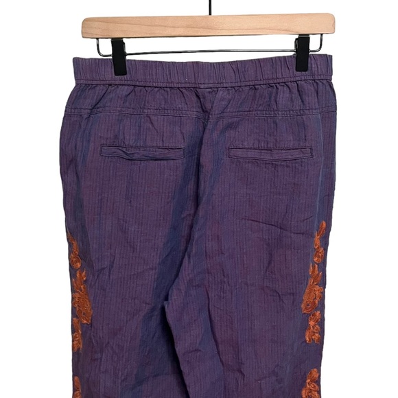 Anthropologie Embroidered Linen Pants - Picture 5 of 10